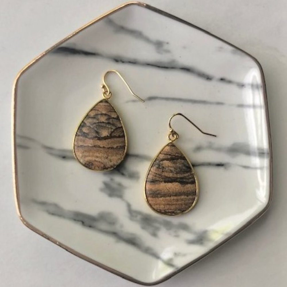 Teardrop Stone Earrings